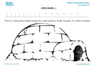 Worksheets for kids - initial sounds-i
